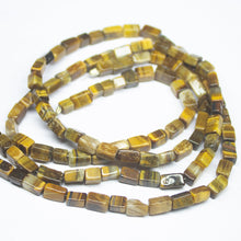Load image into Gallery viewer, 2 x 15 inch, 5-8mm, Brown Tiger Eye Smooth Rectangle Beads, Tiger Eye Beads - Jalvi &amp; Co.
