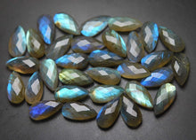 Load image into Gallery viewer, 20 Beads,Super Finest Blue Flash Labradorite Faceted Pear Shape Briolettes Size 10X20mm - Jalvi &amp; Co.
