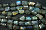 20 Inches, Super Labradorite Faceted Step Cut Nuggets 16-12mm Large Size