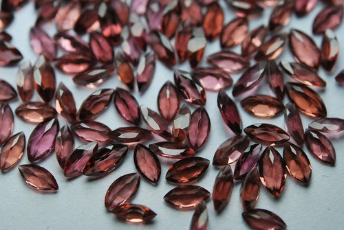20 Pcs, Aaa Quality, Natural Mozambique Garnet Faceted Marquise Shape, 6X3mm - Jalvi & Co.