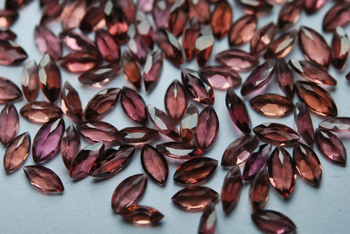 20 Pcs, Aaa Quality, Natural Mozambique Garnet Faceted Marquise Shape, 6X3mm - Jalvi & Co.