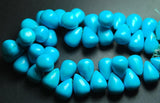 20 Pcs,Blue Turquoise Smooth Drops Shape Briolettes, 13-14mm Approx