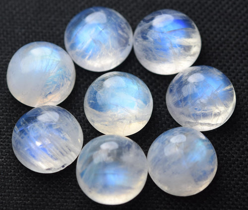 20 Pcs,Rainbow Moonstone Smooth Coins Cabochon Size, 8mm Natural Stone - Jalvi & Co.