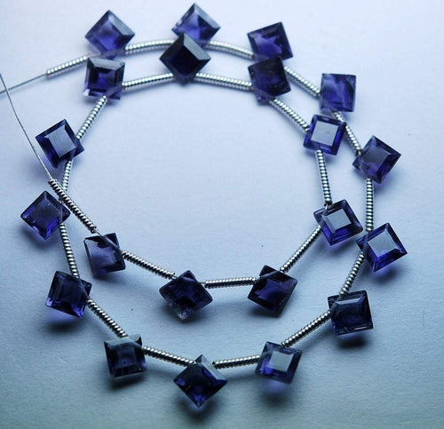 20 Pieces, Aaa Quality,Superb-Finest Quality Iolite Faceted Cut Stone Cushion Shape, 4mm Size - Jalvi & Co.
