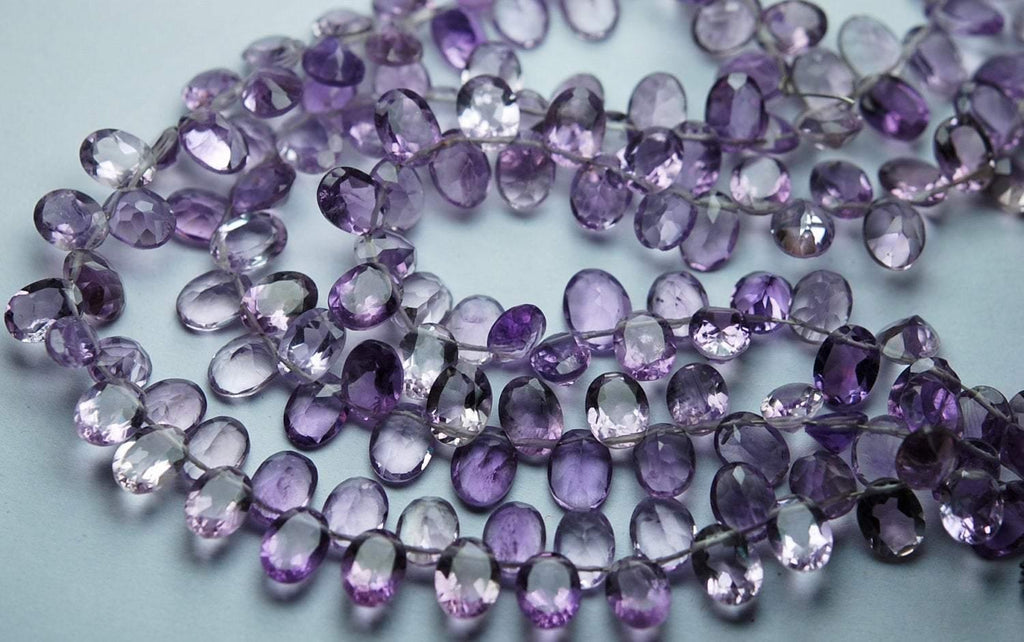 20 Pieces,Superb-Finest Quality Pink Amethyst Faceted Cut Stone Oval Shape, 8mm Size - Jalvi & Co.