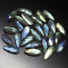 Load image into Gallery viewer, 20mm Matched Pair, 5 Beads, Faceted Pear Shape Briolettes Blue Flash Labradorite - Jalvi &amp; Co.