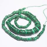22 inch, 6mm 16mm, Natural Malachite Smooth Tyre Wheel Shape Beads, Malachite Bead