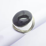 23.5g, Handmade Natural Purple Amethyst 925 Sterling Silver Ring