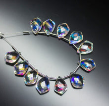 Load image into Gallery viewer, 24 Beads, Mystic Rainbow Quartz Faceted Fancy Kite Shape Briolettes 14x10mm - Jalvi &amp; Co.