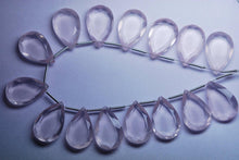 Load image into Gallery viewer, 25 Match Pair, Super Rare Aaa Natural Rose Quartz Faceted Double Cut Pear Shape Briolettes Calibrated Size 13X20mm - Jalvi &amp; Co.