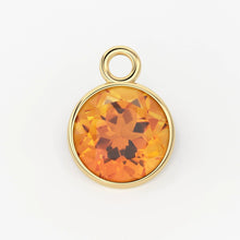 Load image into Gallery viewer, 2pc 14k Solid Yellow Gold 4,5,6mm Natural Golden Yellow Citrine Charm Pendant - Jalvi &amp; Co.