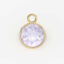 Load image into Gallery viewer, 2pc 14k Solid Yellow Gold 4,5,6mm Natural Rose Pink Quartz Charm Pendant / Rose Quartz Charm / Quartz Charm / Solid Gold Charm - Jalvi &amp; Co.