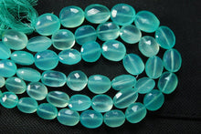 Load image into Gallery viewer, 2X8 Inches, Aqua Chalcedony Faceted Oval Nuggets Shape, 12-13mm Size, Wholesale Price - Jalvi &amp; Co.