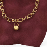 3 Carat 18k Yellow Gold Faceted Pendant/ Solid Gold Faceted Gemstone Charm / 14k 18k Solid Gold Pendant / Handmade Gold Charm