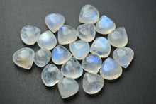 Load image into Gallery viewer, 3 Match Pair Blue Flashy Rainbow Moonstone Smooth Heart Shape Briolettes, 20mm Size, - Jalvi &amp; Co.