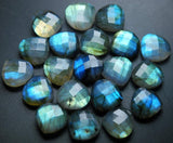 3 Matched Pair, Finest Quality,Labradorite Faceted Heart Shape, 14mm Size