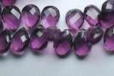 3 Matched Pair.Kunzite Pink Quartz Micro Faceted Pear Briolette, 10X14mm Approx