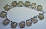 3 Matched Pairs Grey Chalcedony Faceted Star Shape Briolette Size 12mm Approx.