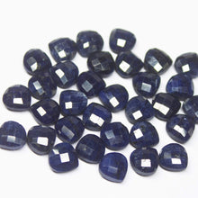 Load image into Gallery viewer, 3 matching pair, 8mm, Natural Blue Sapphire Faceted Heart Briolette Shape Gemstone Beads, SIDE DRILLED - Jalvi &amp; Co.