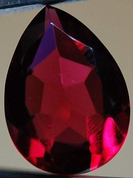 3 Pieces Set Ruby Red Quartz Faceted Pear Briolette's 13X18mm Large Size Calibrated Size - Jalvi & Co.