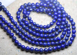 3 Strand 13 Inch Long Strand-Super-Aaa Quality,Lapis Lazuli Smooth Polished Round Rondells, 6-6.5mm Size