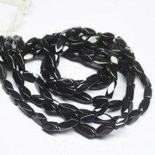 Load image into Gallery viewer, 3 Strand Black Onyx Faceted Rectangle Nugget Gemstone Loose Beads 14&quot; 8mm 10mm - Jalvi &amp; Co.