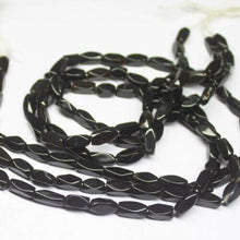 Load image into Gallery viewer, 3 Strand Black Onyx Faceted Rectangle Nugget Gemstone Loose Beads 14&quot; 8mm 10mm - Jalvi &amp; Co.