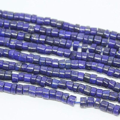 3 Strand Blue Lapis Luzuli Smooth Tyre Wheel Loose Gemstone Beads Strand 13