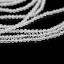 Load image into Gallery viewer, 3 Strand Rainbow Moonstone Micro Faceted Round Gemstone Loose Tiny Beads 13&quot; 2mm - Jalvi &amp; Co.