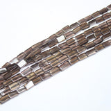 3 Strand Smoky Quartz Gemstone Smooth Rectangle Beads Strand 5.5mm 8mm 14
