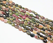 Load image into Gallery viewer, 3 Strand Watermelon Tourmaline Smooth Oval Loose Gemstone Beads 6mm 8mm 13&quot; - Jalvi &amp; Co.