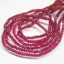 Load image into Gallery viewer, 3 strands, 13 inches, 3.5mm 4mm, Natural Red Jade Faceted Rondelle Shape Beads Strand, Jade Beads - Jalvi &amp; Co.