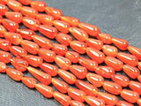 3 Strands Carnelian Plain Smooth Tear Briolette Drop Beads Strand 6mm 9mm 12