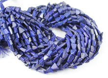 Load image into Gallery viewer, 3 Strands Dyed Lapis Lazuli Smooth Trillion Gemstone Beads Strand 13&quot; 5mm 10mm - Jalvi &amp; Co.