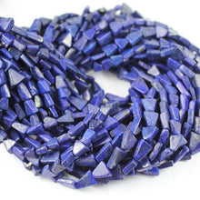 Load image into Gallery viewer, 3 Strands Dyed Lapis Lazuli Smooth Trillion Gemstone Beads Strand 13&quot; 5mm 10mm - Jalvi &amp; Co.