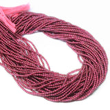 3 Strands Red Rhodolite Garnet Smooth Round Gemstone Loose Beads Strand 2mm 14