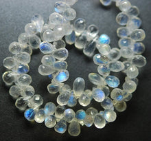 Load image into Gallery viewer, 30 Pcs, Finest Quality Aaaa Blue Flashy Rainbow Moonstone Faceted Tear Drops Shape Briolettes, 7-8mm - Jalvi &amp; Co.