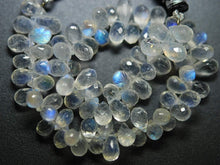 Load image into Gallery viewer, 30 Pcs, Finest Quality Aaaa Blue Flashy Rainbow Moonstone Faceted Tear Drops Shape Briolettes, 7-8mm - Jalvi &amp; Co.