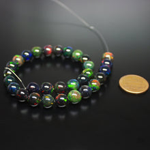 Load image into Gallery viewer, 30pc, 8mm, AAA+ Quality Black Opal, Natural Fire Opal Smooth Round Sphere Ball Beads, Opal Beads - Jalvi &amp; Co.