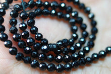 Load image into Gallery viewer, 34 Inch Long Strand,Black Spinel Finest Quality Micro Faceted Round Rondells, 4.5mm, - Jalvi &amp; Co.