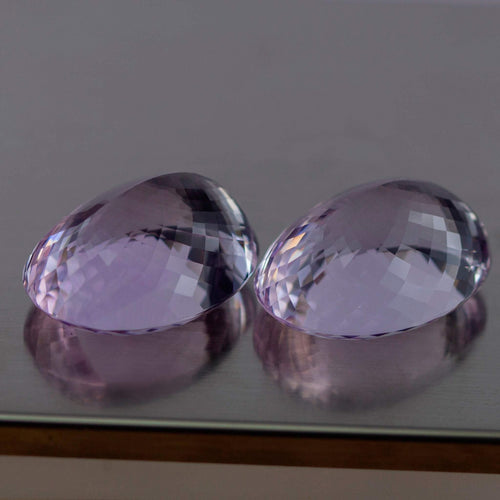 369 Cts Certified Rose De France Natural Pink Amethyst Matching Gemstone Pair - Jalvi & Co.