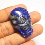 38x25mm, Natural Lapis Lazuli Skull Carved Cabochon Loose Gemstone