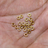 3MM 20 Gauge 14k Solid Yellow Gold Open Jump Rings (10 pieces)