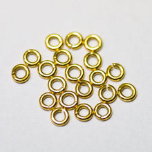 Load image into Gallery viewer, 3MM 20 Gauge 14k Solid Yellow Gold Open Jump Rings (10 pieces) - Jalvi &amp; Co.