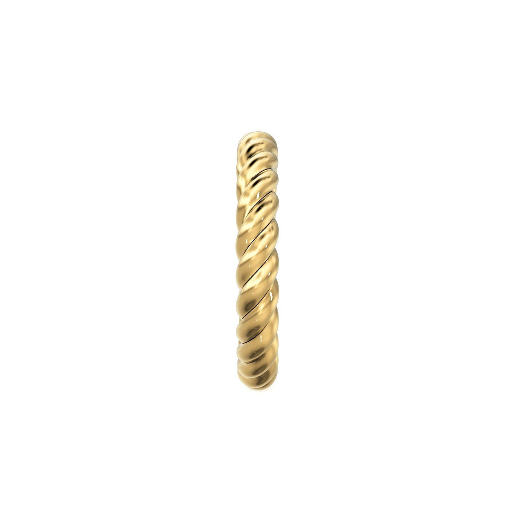 3mm Twisted Rope Design 14k 18k Solid Gold Jump Ring Bail / Gold Finding / Jewelry Making Supply / Essential Supply - Jalvi & Co.