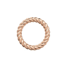 Load image into Gallery viewer, 3mm Twisted Rope Design 14k 18k Solid Gold Jump Ring Bail / Gold Finding / Jewelry Making Supply / Essential Supply - Jalvi &amp; Co.