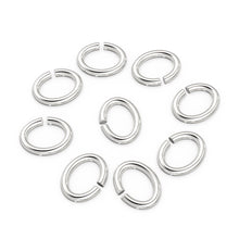 Load image into Gallery viewer, 3mmx4mm 14k Solid Yellow Gold Oval Open Jump Rings 10 pieces Jewelry Making Supplies - Jalvi &amp; Co.