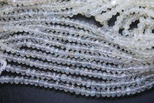 Load image into Gallery viewer, 3X13 Inches Long Strand Micro Faceted Rondelles White Moonstone Large Size 3-3.25mm - Jalvi &amp; Co.