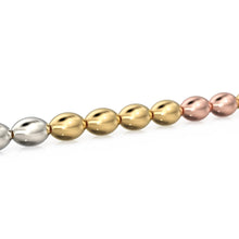 Load image into Gallery viewer, 4.3mmx5.8mm 18k Solid Yellow Gold Rice Spacers Beads 2.25&quot; Strand (10) - Jalvi &amp; Co.