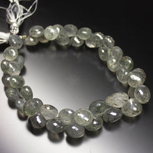 Load image into Gallery viewer, 4.5 Inches, 9-14mm, Natural Moss Quartz Faceted Onion Drop Briolette Beads Strand - Jalvi &amp; Co.